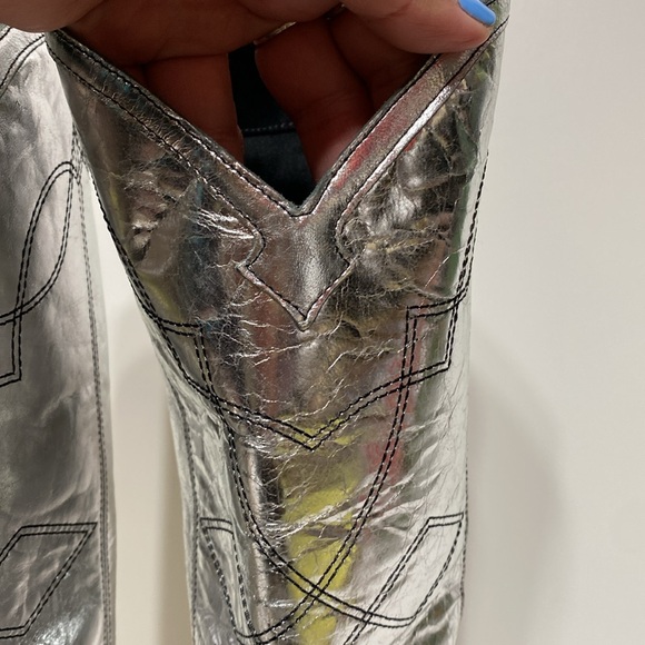 Vince Camuto Nedema Western Knee High Boot in Metallic Silver - Picture 11 of 17